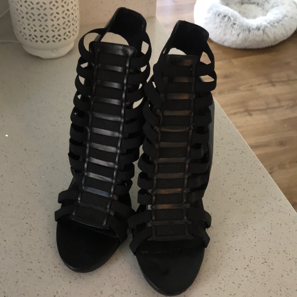 black high heels